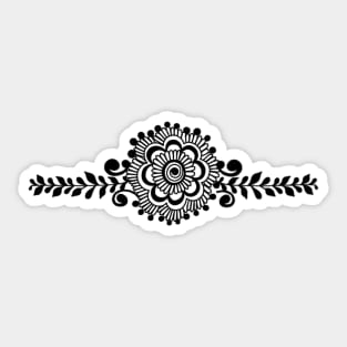 Black Henna Tattoo - Black Mehendi Motifs Sticker